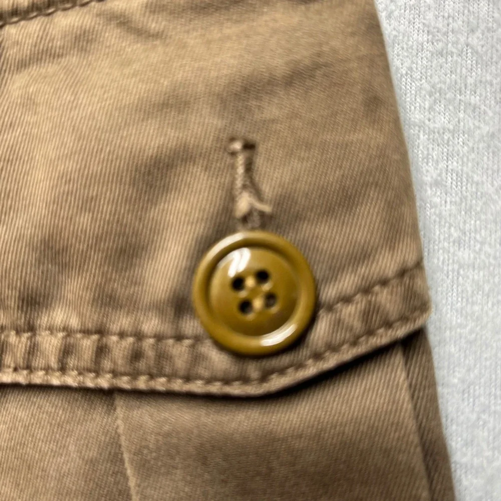 VTG Lucky Brand Mens Brown Cotton Twill Cargo Shorts Utility Workwear 32 Y2K‎